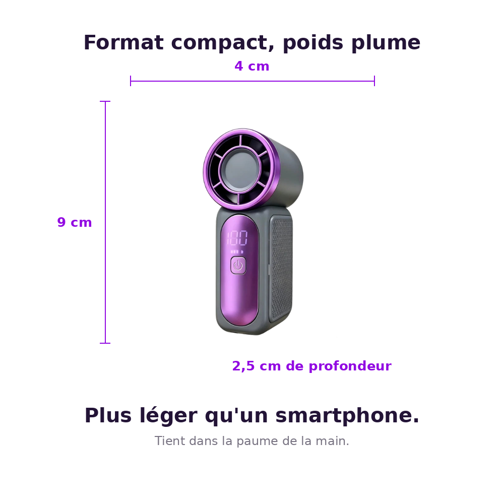 AeroBoost — Mini Ventilateur Portable